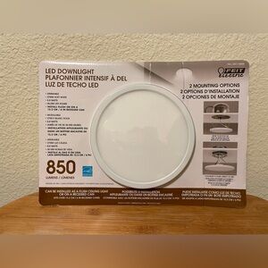 NEW - Feit Electric LED Downlight Flush Ceiling Light 850‎ Lumens Dimmable Mount